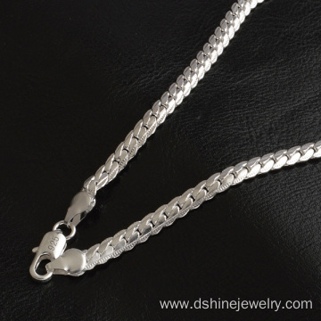 Multiple Sizes Women silver Jewelry Curb Link Chain Necklace